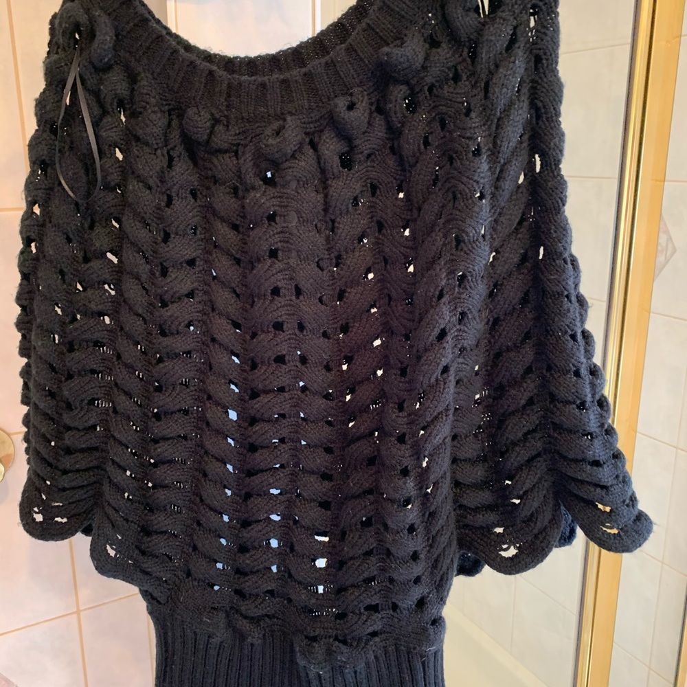 Crochet poncho sweater